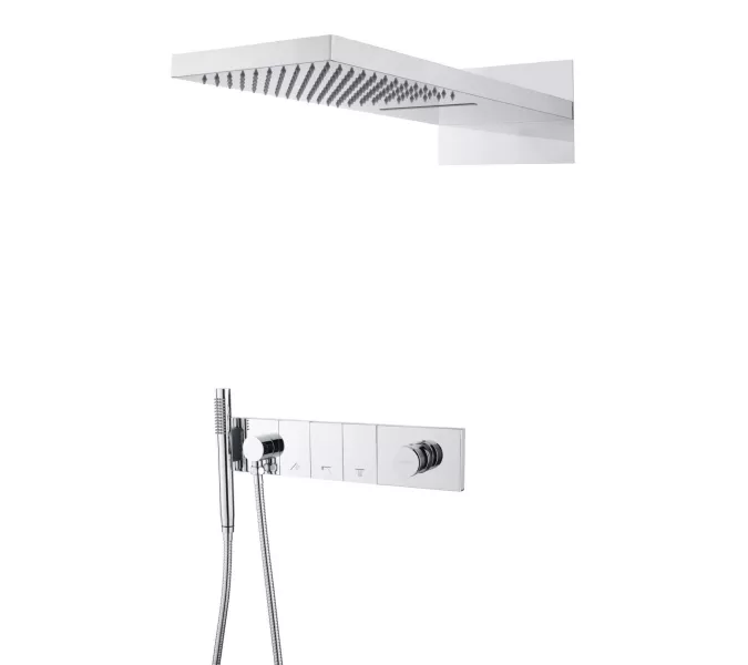 Встраиваемая  душевая система 55х45х110 см Boheme ZODIAC 132-CR хром, Выбрать цвет: Хром