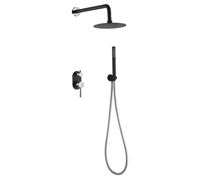 Душевая система встраиваемая  Boheme Uno 464-BCR, Выбрать цвет: Черный/хром