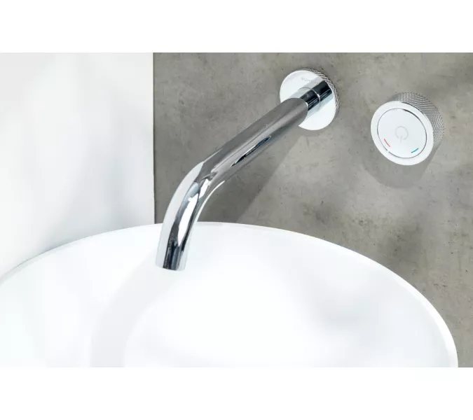 Смеситель автоматический для умывальника BOHEME TECH CHROME 158/2-CR, Выбрать цвет: Хром, изображение 5