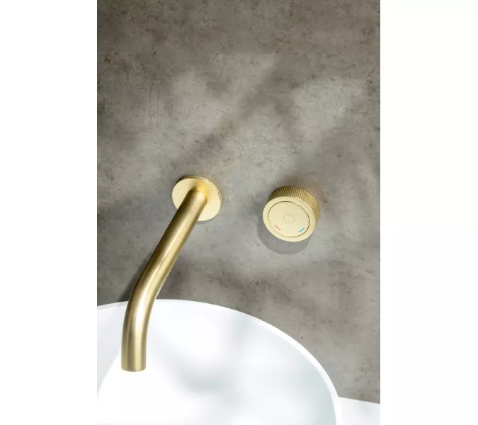 Смеситель автоматический для умывальника BOHEME TECH MATT GOLD 158/2-MG, Выбрать цвет: Золото матовое, изображение 3