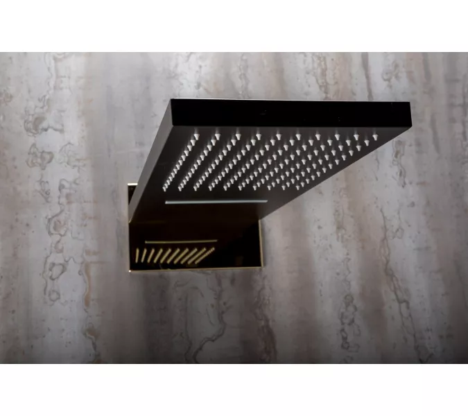 Душевая система скрытого монтажа со смесителем верхним и ручным душем BOHEME FUSION черный 130-B, Выбрать цвет: Чёрный, изображение 8