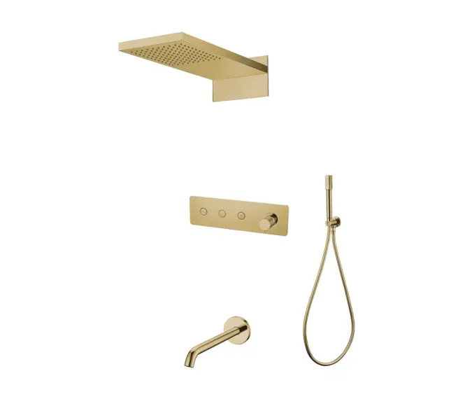 Встраиваемая  душевая система с изливом Boheme FUSION 130-2-G, Выбрать цвет: Золото
