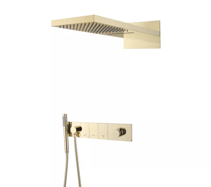 Встраиваемая душевая система  Boheme ZODIAC 132-G золото, Выбрать цвет: Золото