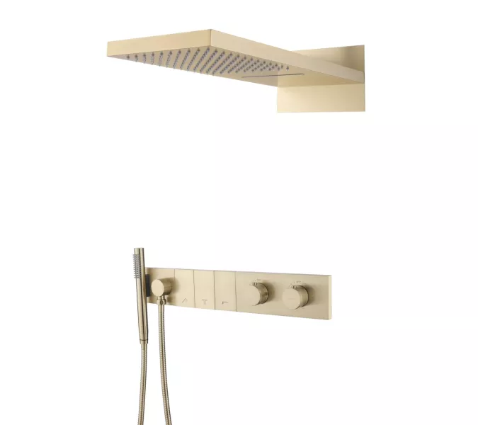 Встраиваемая  душевая система Boheme ZODIAC 133-MG матовый золото, Выбрать цвет: Матовый золото
