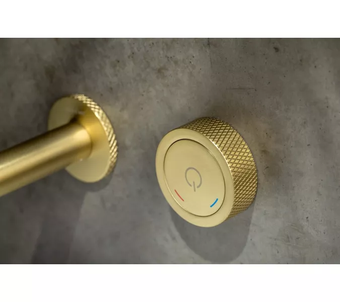 Смеситель автоматический для умывальника BOHEME TECH MATT GOLD 158/2-MG, Выбрать цвет: Золото матовое, изображение 4