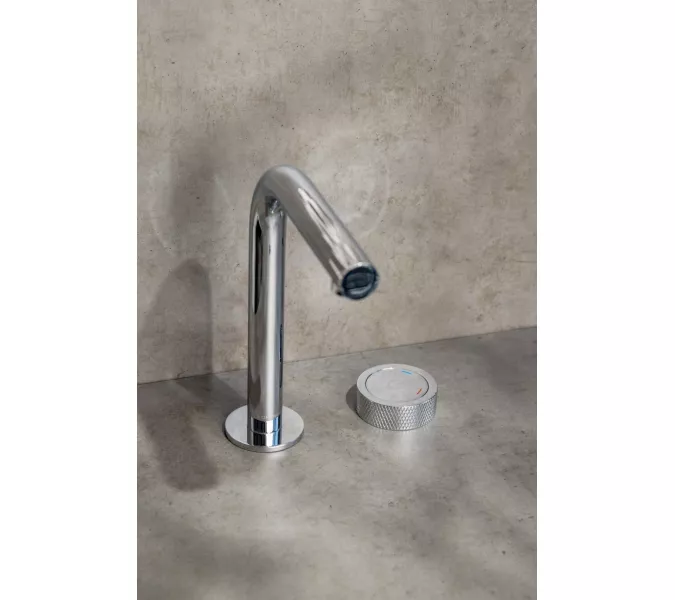 Смеситель автоматический для умывальника BOHEME TECH CHROME 158-CR, Выбрать цвет: Хром, изображение 2