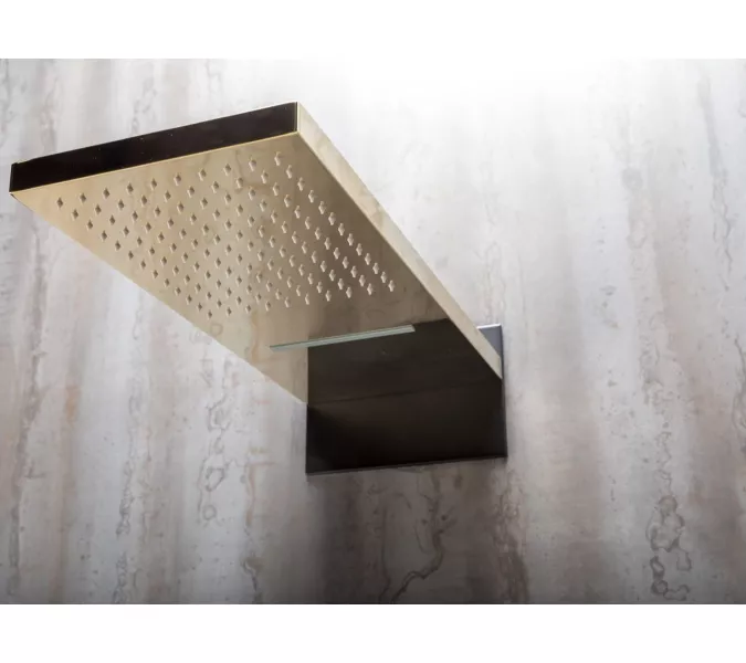 Душевая система скрытого монтажа со смесителем верхним и ручным душем BOHEME FUSION 130-G золото, Выбрать цвет: Золото, изображение 7