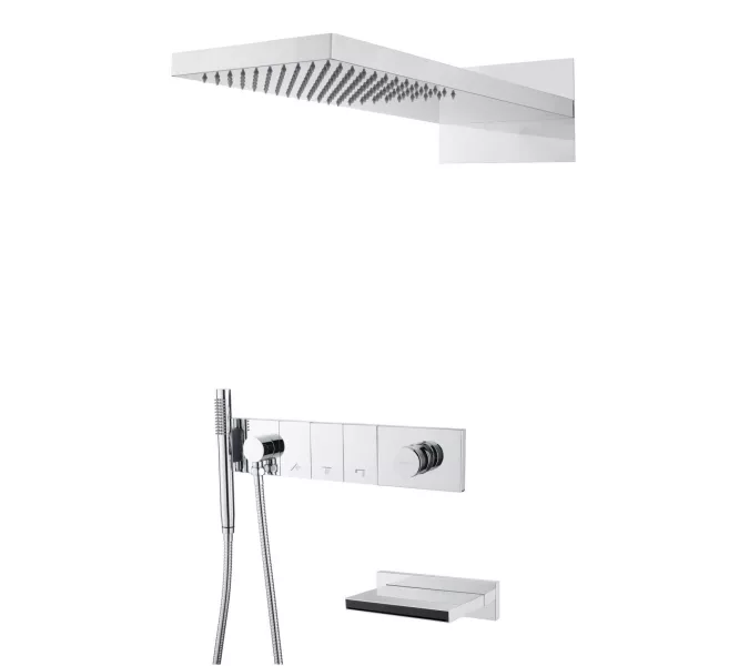 Встраиваемая  душевая система  Boheme ZODIAC 132-2-CR хром, Выбрать цвет: Хром