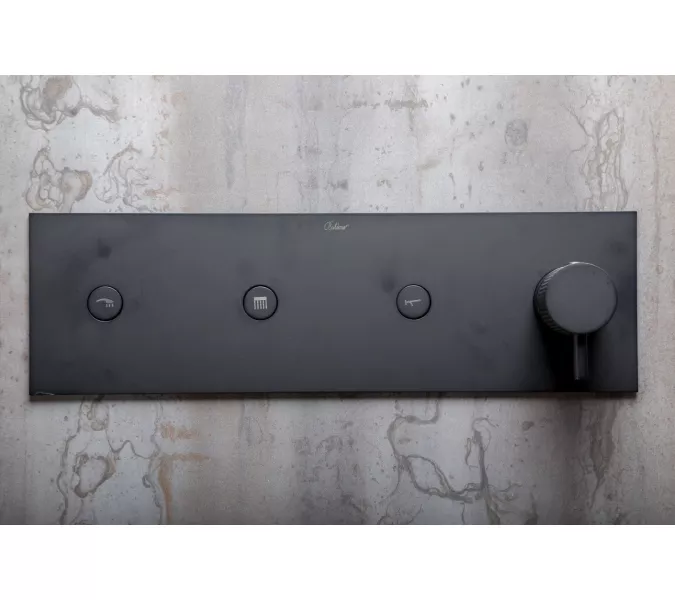 Душевая система скрытого монтажа со смесителем верхним и ручным душем BOHEME FUSION черный 130-B, Выбрать цвет: Чёрный, изображение 3