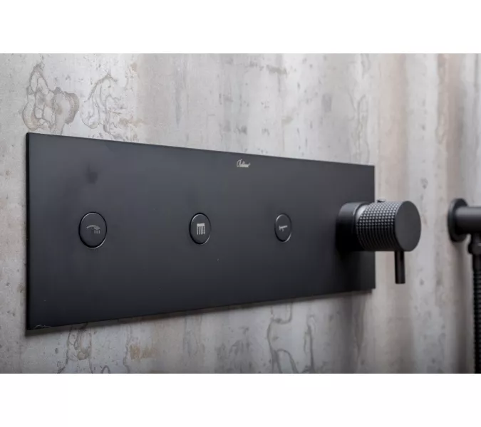 Душевая система скрытого монтажа со смесителем верхним и ручным душем BOHEME FUSION черный 130-B, Выбрать цвет: Чёрный, изображение 6