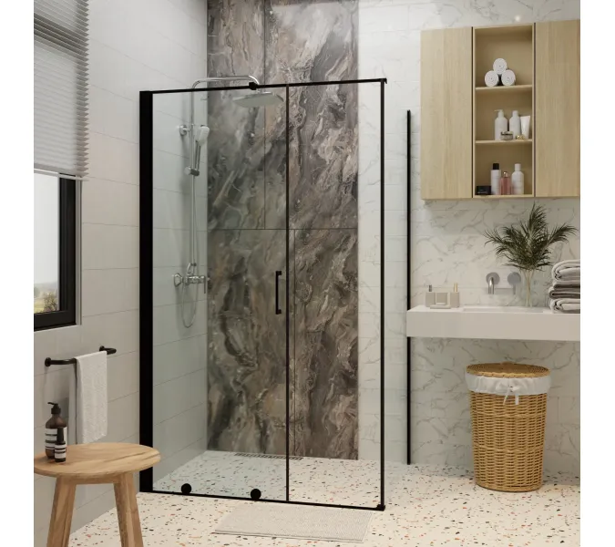 Душевой угол  PREMIATA B 120-8  Ceruttispa без поддона (90x120x195), Цвет профиля: Черный, Выбрать размер: 120х90, изображение 3