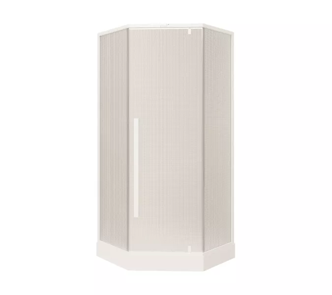 Душевой угол  C3AWD  Ceruttispa без поддона (90x90x195), Цвет стекла: рифленое, Цвет профиля: Белый, Выбрать размер: 90х90, изображение 5