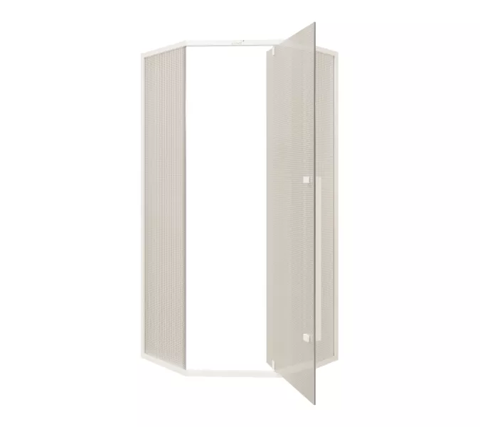 Душевой угол  C3AWD  Ceruttispa без поддона (90x90x195), Цвет стекла: рифленое, Цвет профиля: Белый, Выбрать размер: 90х90, изображение 6