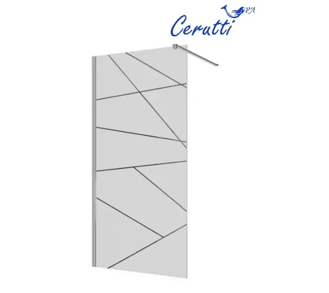 Душевая перегородка  PICK T90 Ceruttispa без поддона (90x190), Цвет профиля: Хром, Выбрать размер: 90х70-120, изображение 5
