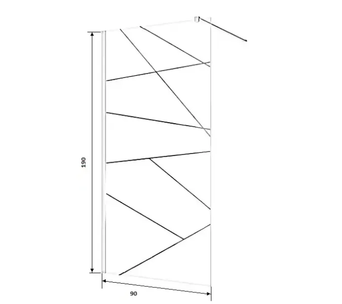 Душевая перегородка  PICK T90 Ceruttispa без поддона (90x190), Цвет профиля: Хром, Выбрать размер: 90х70-120, изображение 6