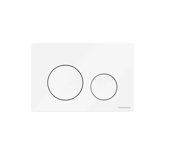 Кнопка смыва CERAMICANOVA Balance, клавиши Circle, цвет белый глянцевый, арт. CN12-001W, Выбрать цвет: Белый глянцевый