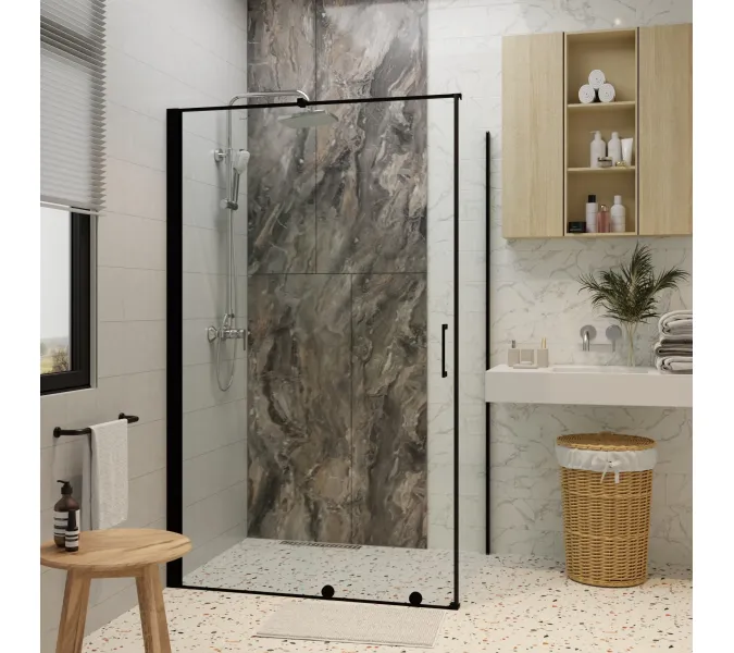 Душевой угол  PREMIATA B 120-8  Ceruttispa без поддона (90x120x195), Цвет профиля: Черный, Выбрать размер: 120х90