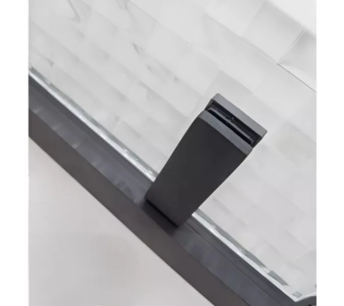 Душевой угол  C3ABD  Ceruttispa без поддона (90x90x195), Цвет стекла: рифленое, Цвет профиля: Черный, Выбрать размер: 90х90, изображение 12