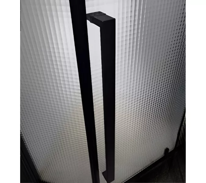 Душевой угол  C3ABD  Ceruttispa без поддона (90x90x195), Цвет стекла: рифленое, Цвет профиля: Черный, Выбрать размер: 90х90, изображение 11