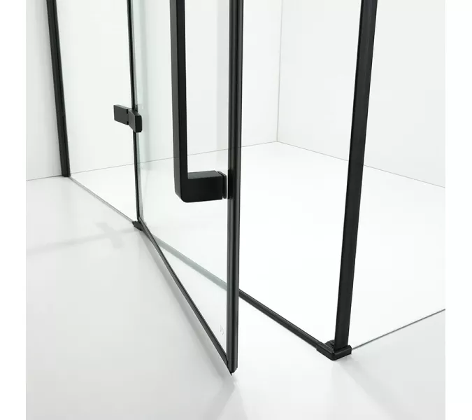 Душевой угол C1A  Ceruttispa без поддона (120x90x195), Цвет профиля: Черный, Выбрать размер: 120х90, изображение 9