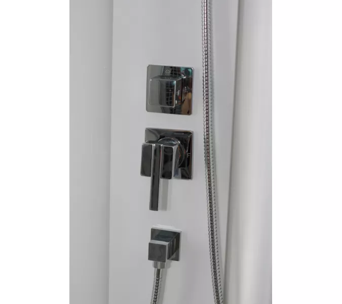 Кабина CHIKA901T душевая без крыши Ceruttispa (90x90x215-225), Цвет профиля: Хром, Тип поддона: Низкий, изображение 11