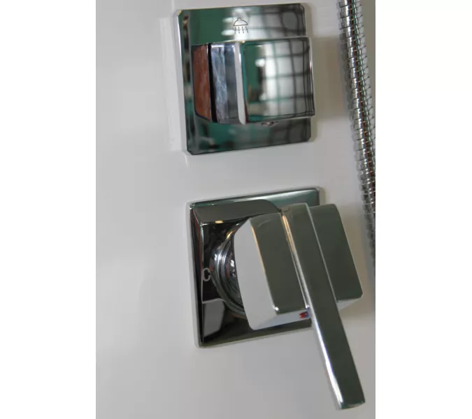 Кабина CHIKA901T душевая без крыши Ceruttispa (90x90x215-225), Цвет профиля: Хром, Тип поддона: Низкий, изображение 12