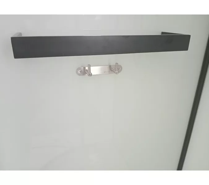 Кабина KORRA90B душевая без крыши Ceruttispa (90x90x205), Цвет профиля: Черный, Тип поддона: Низкий, изображение 14