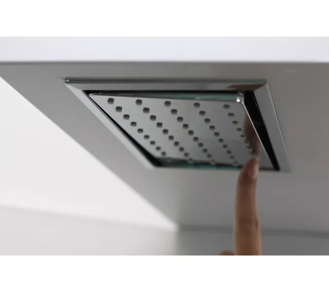 Кабина CHIKA901T душевая без крыши Ceruttispa (90x90x215-225), Цвет профиля: Хром, Тип поддона: Низкий, изображение 13