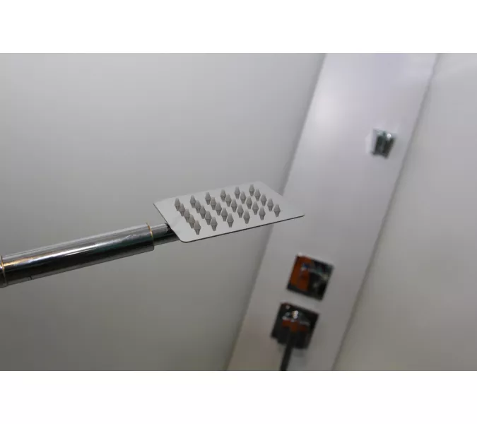 Кабина CHIKA901T душевая без крыши Ceruttispa (90x90x215-225), Цвет профиля: Хром, Тип поддона: Низкий, изображение 15