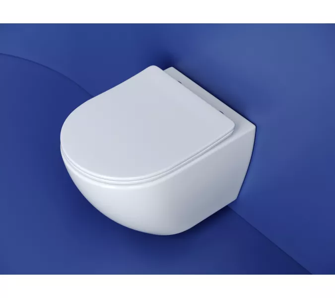 Подвесной унитаз CERAMICANOVA Metropol безободковый, смыв торнадо, Выбрать цвет: Белый, изображение 2