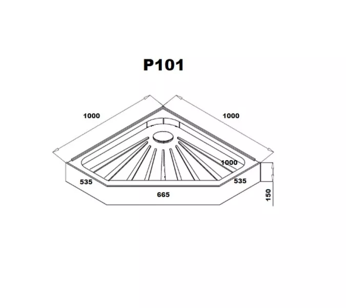 Поддон P101 Ceruttispa пентагональный (100х100х12), изображение 2