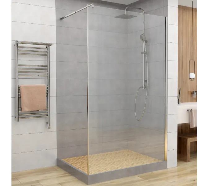 Душевая перегородка AvaCan MC100/110/120, Цвет стекла: прозрачное, Цвет профиля: Хром, Выбрать размер: 120