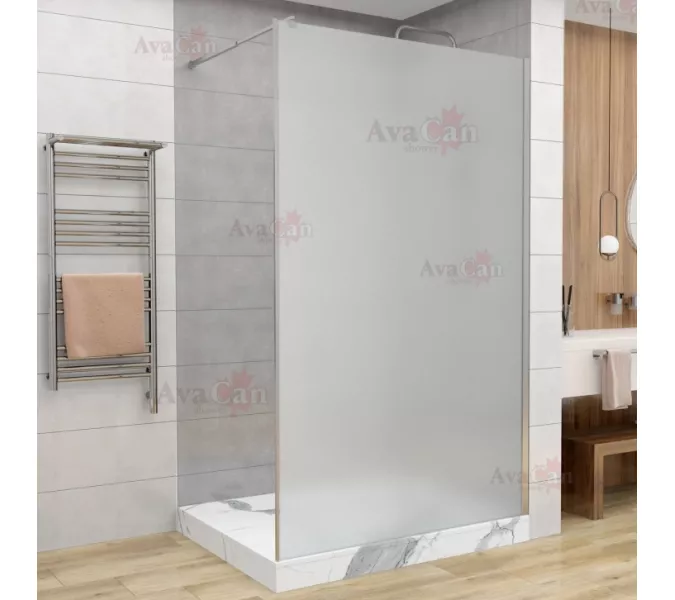 Душевая перегородка AvaCan MC 100/110/120 MT, Цвет стекла: матовое, Цвет профиля: Хром, Выбрать размер: 110