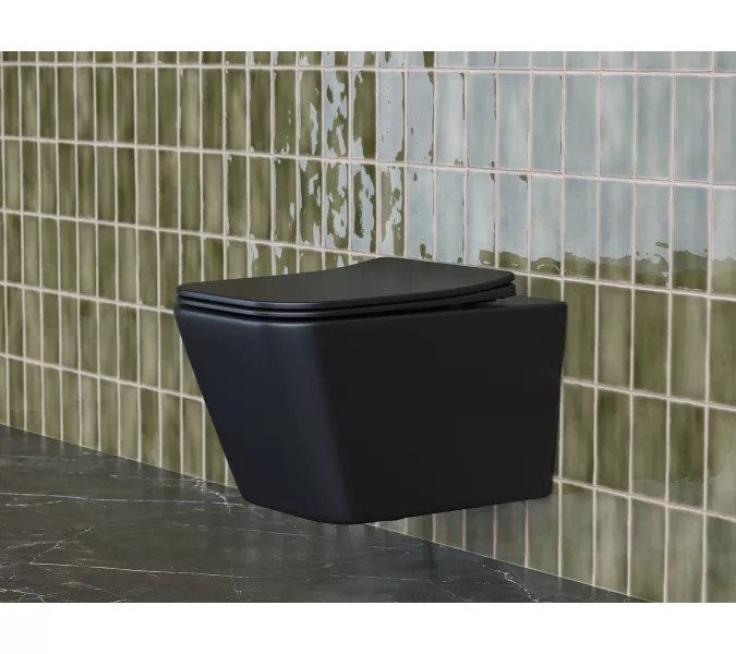 Подвесной унитаз CERAMICANOVA Metric Rimless, изображение 2