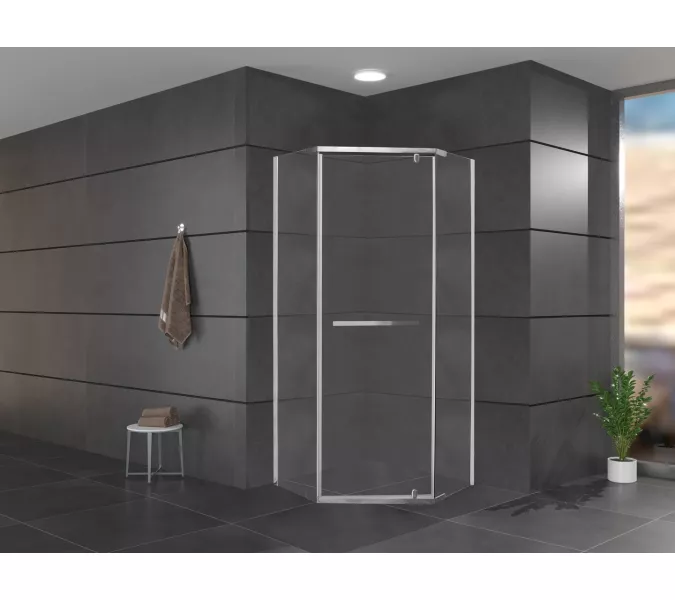 Душевой угол  CHIKA ZP91T/ ZP101T  Ceruttispa без поддона (90х90/100х100), Цвет профиля: Хром, Выбрать размер: 90х90, изображение 3