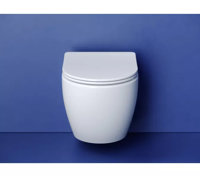 Подвесной унитаз CERAMICANOVA Metropol безободковый, смыв торнадо, Выбрать цвет: Белый, изображение 3