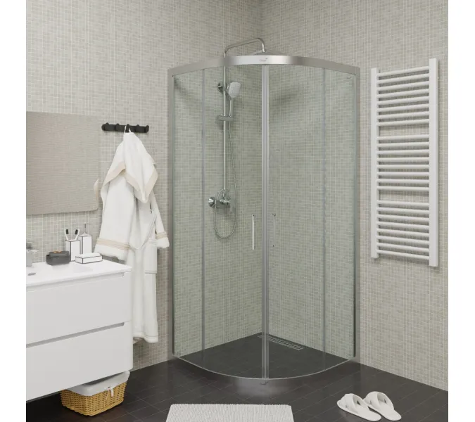 Душевой угол  VIVA100/90  Ceruttispa без поддона (100x100/90х90), Цвет профиля: Хром, Выбрать размер: 100х100