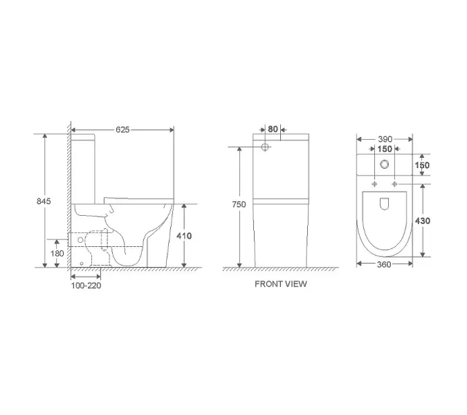 Унитаз компакт напольный WeltWasser WW SALZBACH 001 GL-BL, изображение 2