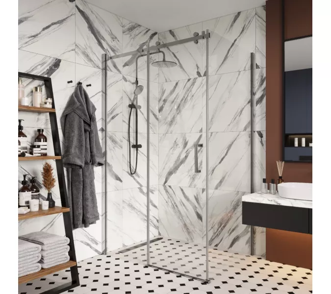 Душевой угол  CEZA'S120  Ceruttispa без поддона (90x120x195), Цвет профиля: Хром, Выбрать размер: 120х90