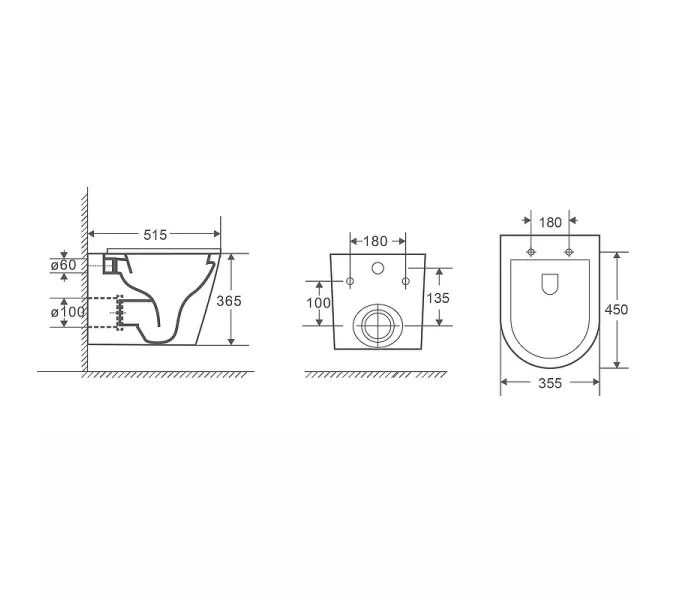 Унитаз подвесной WeltWasser WW SALZBACH 043 MT-BL черный матовый, изображение 2