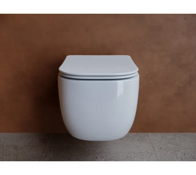 Подвесной унитаз CERAMICANOVA Noel Rimless, изображение 3