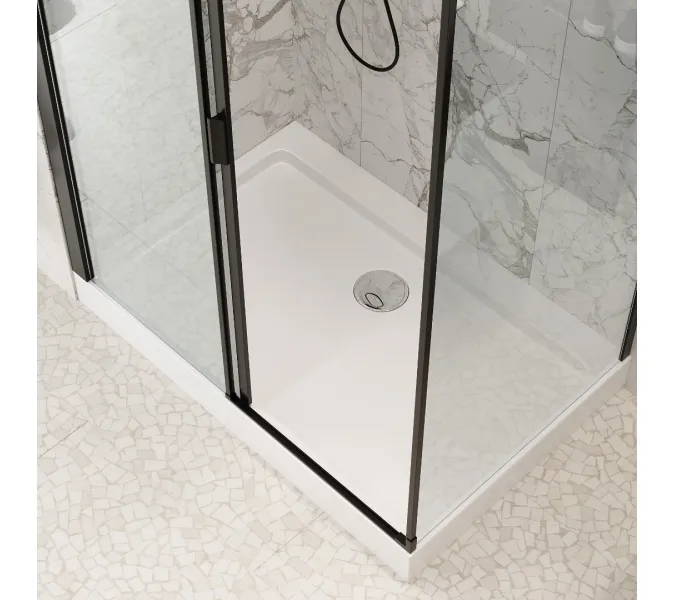 Душевой угол MARBELLA 120B L/R  Ceruttispa без поддона (80x120x190), Цвет профиля: Черный, Выбрать размер: 120х80, Ориентация: левая, изображение 4