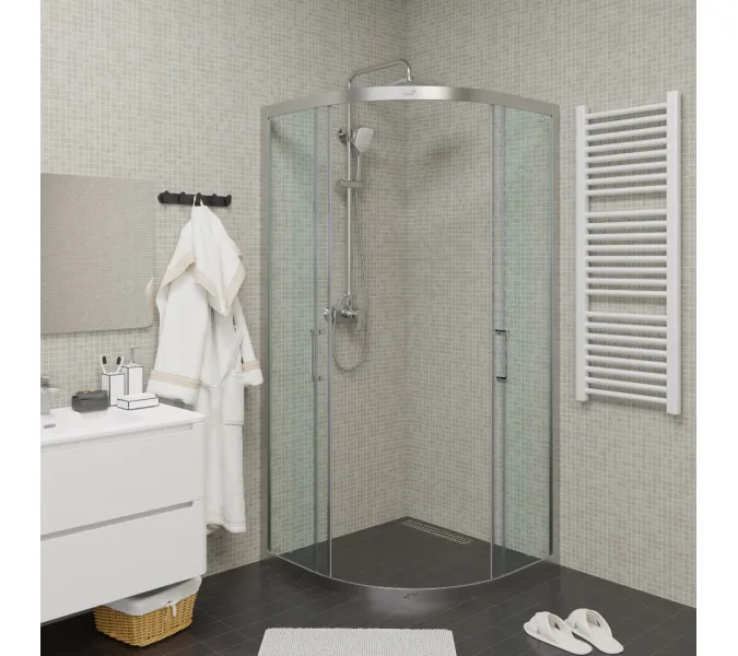 Душевой угол  VIVA100/90  Ceruttispa без поддона (100x100/90х90), Цвет профиля: Хром, Выбрать размер: 100х100, изображение 2