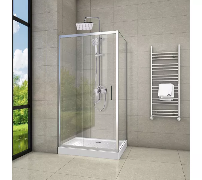 Душевой угол  GLORIA120  Ceruttispa без поддона (80x120x195), Цвет профиля: Хром, Выбрать размер: 80х120, изображение 5