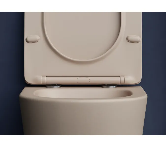 Подвесной унитаз CERAMICANOVA Balearica Rimless (цвет Капучино Матовый), Выбрать цвет: Капучино матовый, изображение 6