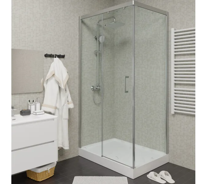 Душевой угол  VITO110-L/R Ceruttispa без поддона (80x110x195), Цвет профиля: Хром, Выбрать размер: 110х80, Ориентация: левая, изображение 3