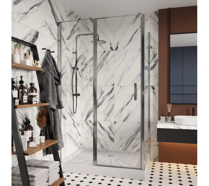 Душевой угол  VICTORIA120  Ceruttispa без поддона (90x120x195), Цвет профиля: Хром, Выбрать размер: 120х90, изображение 3