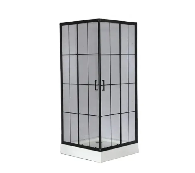 Душевой угол  MUZA90/120  Ceruttispa без поддона (90x90/80х120), Цвет профиля: Черный, Выбрать размер: 90х90