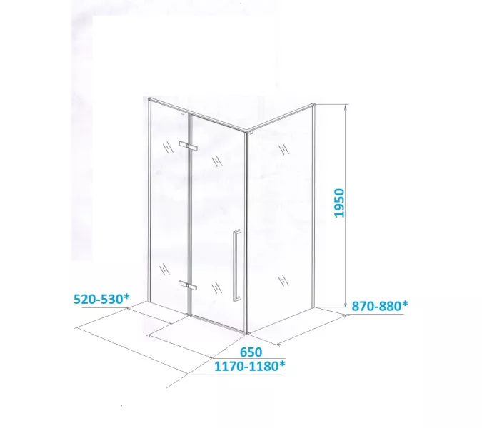 Душевой угол  C1AW  Ceruttispa без поддона (120x90x195), Цвет профиля: Белый, Выбрать размер: 120х90, изображение 8