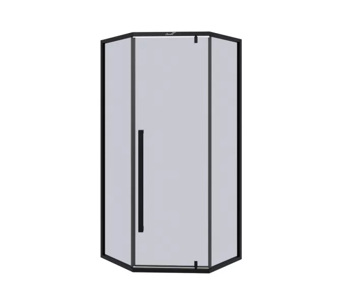 Душевой угол  C3AB  Ceruttispa без поддона (90x90x195), Цвет стекла: тонированное, Цвет профиля: Черный, Выбрать размер: 90х90, изображение 4